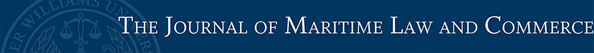 Journal of Maritime Law and Commerce