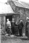 Waite Potter House 060: People in front of house, 1949