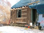 Akin House 152: West Wall Reinstalled, Exterior
