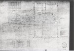 Captain Thomas Paine House: Cady Blueprint for First Floor Plan with Library and Living Room Detail