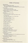 Order of Exercises, 1986