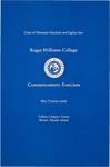 Commencement Program, 1982 by Roger Williams College