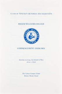 Commencement Program, 1981