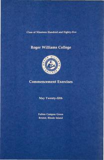 Commencement Program, 1985