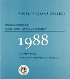 Commencement Program, 1988