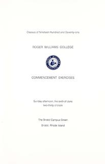Commencement Program, 1971