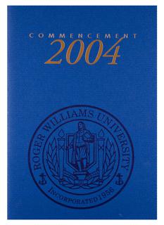Commencement Program, 2004