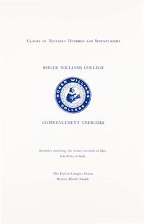 Commencement Program, 1978